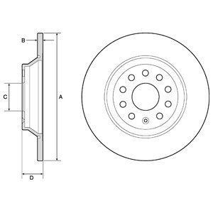 

Тормозной диск DELPHI BG4751C