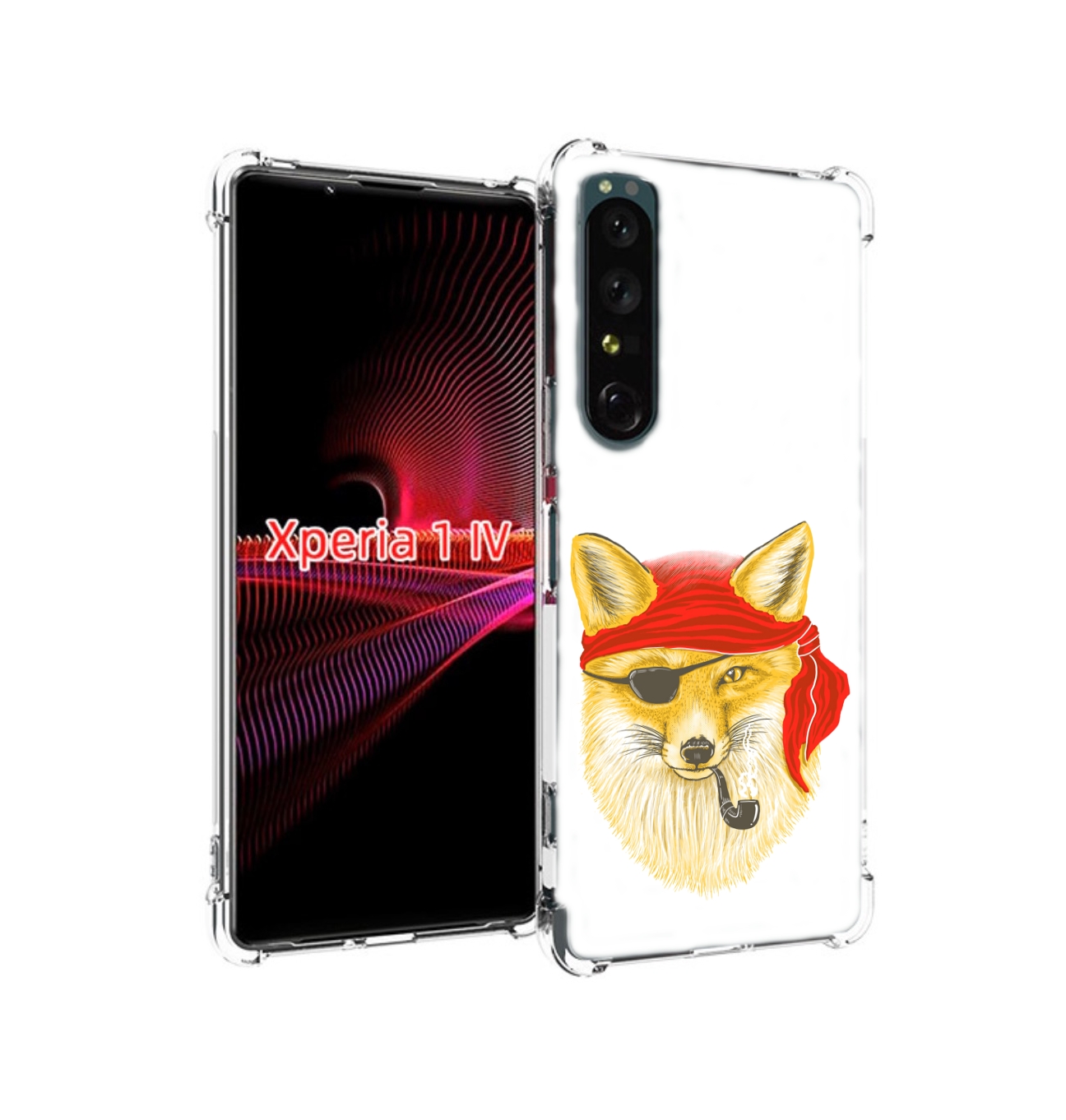 

Чехол накладка MyPads лиса-пират для Sony Xperia 1 IV, Прозрачный, Tocco