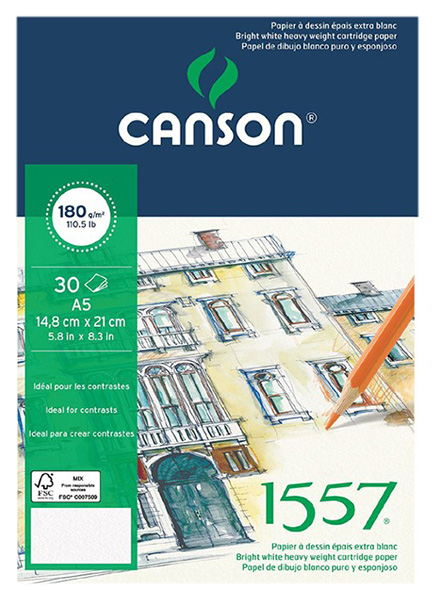 

Альбом-склейка Canson для графики 1557 14,8 х 21 см 30 л 180 г