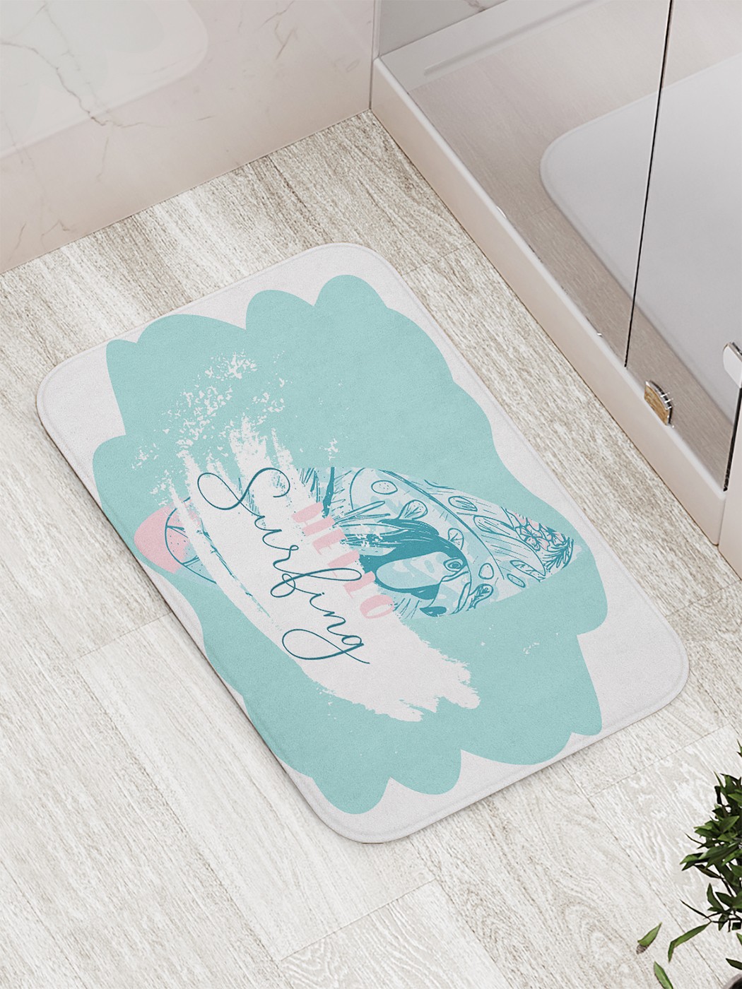 

Коврик противоскользящий для ванной, сауны, бассейна, 77х52 см bath_77450 JoyArty