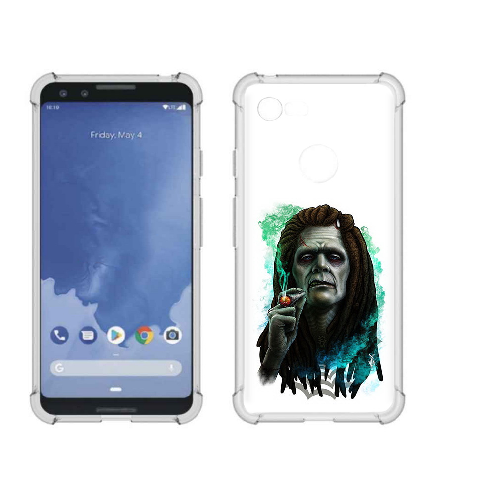 

Чехол MyPads Tocco для Google Pixel 3 зеленый мужчина с сигаретой, Прозрачный, Tocco