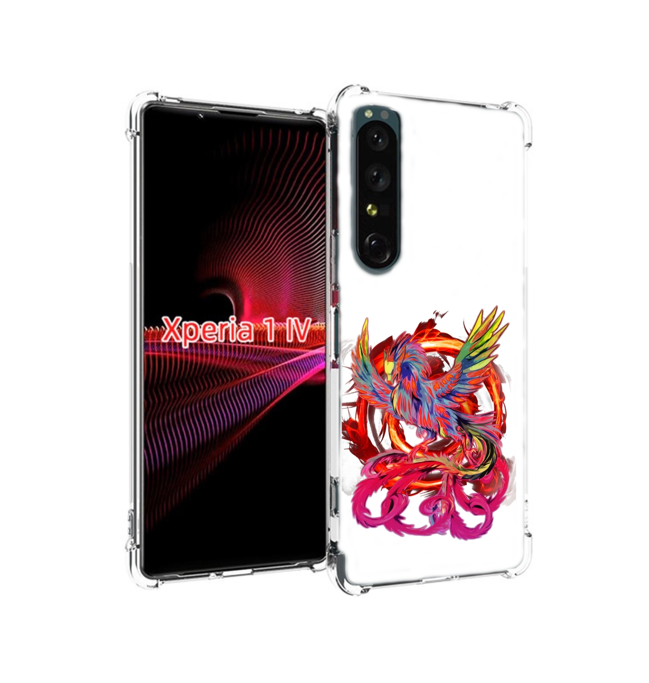 

Чехол накладка MyPads красочный феникс для Sony Xperia 1 IV, Прозрачный, Tocco