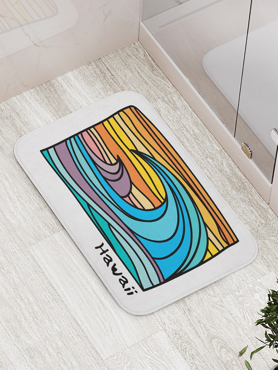 

Коврик противоскользящий для ванной, сауны, бассейна, 77х52 см bath_77438 JoyArty