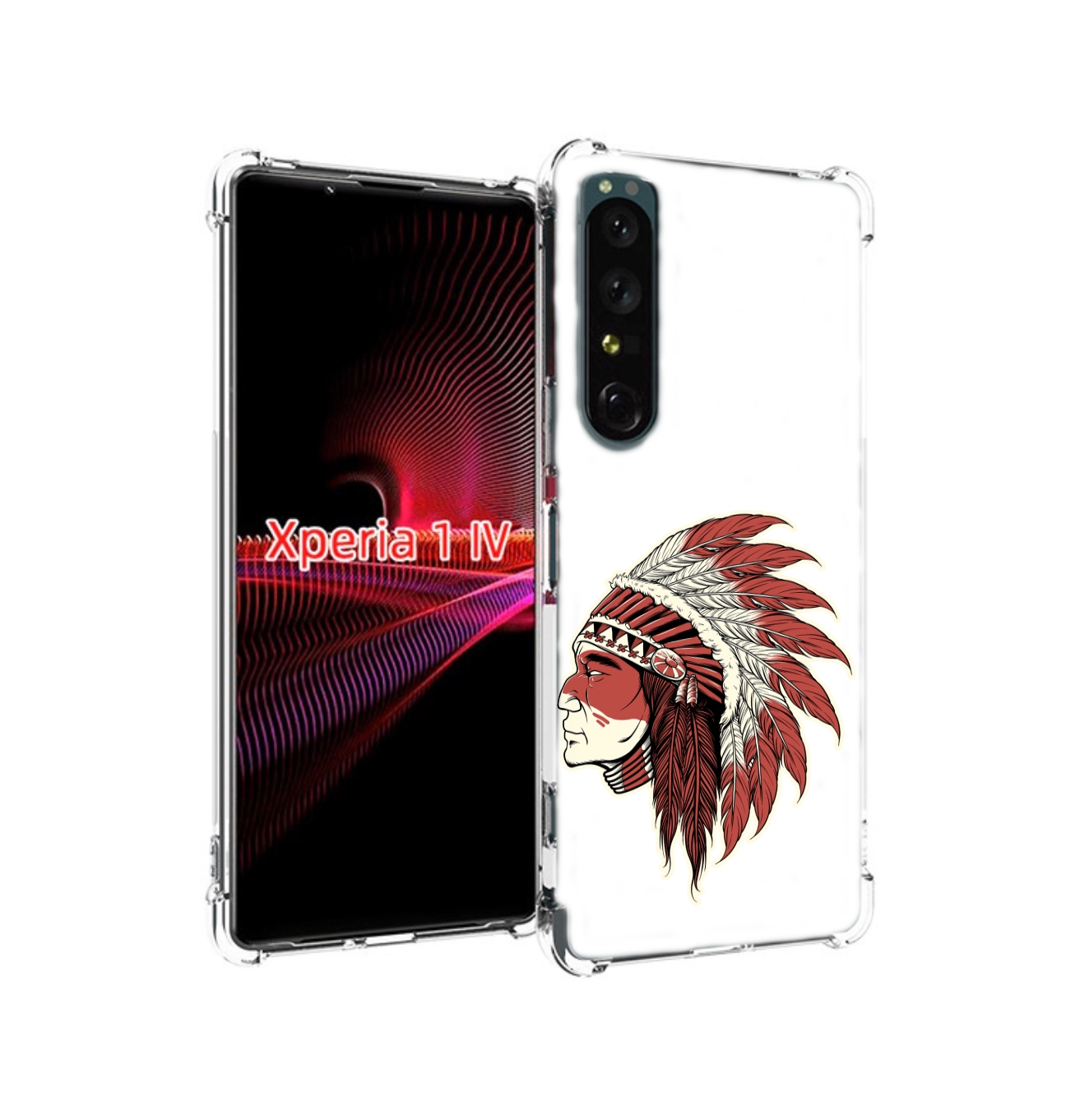 

Чехол накладка MyPads красный индеец для Sony Xperia 1 IV, Прозрачный, Tocco