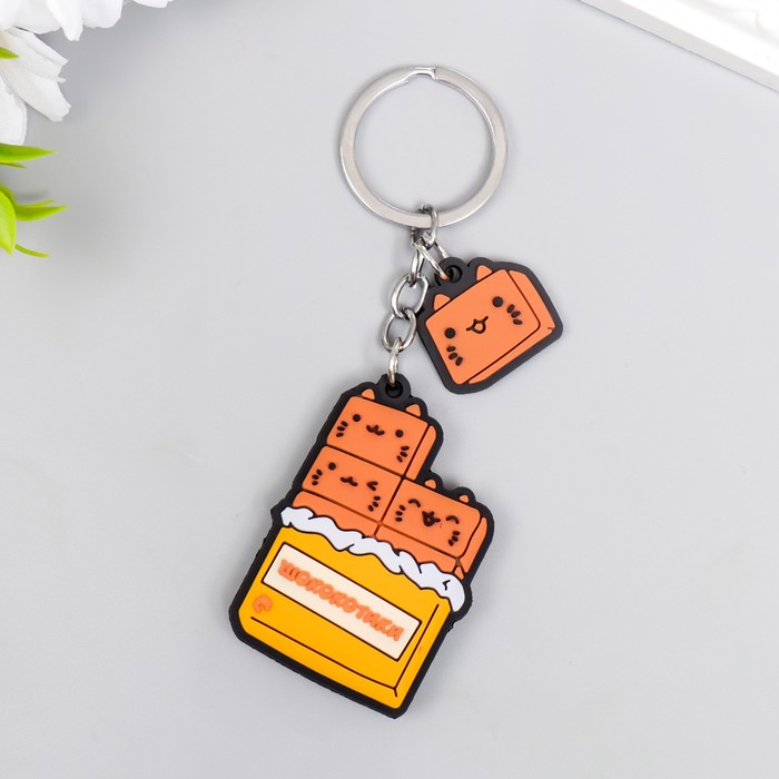 

Брелок резина "Шококотики" 5х3,5 см долька 2х2 см (12 шт), Оранжевый