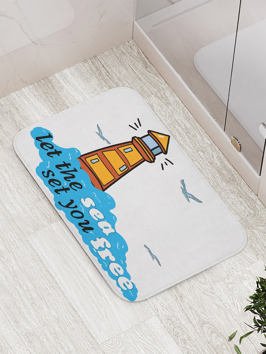 

Коврик противоскользящий для ванной, сауны, бассейна, 77х52 см bath_77428 JoyArty