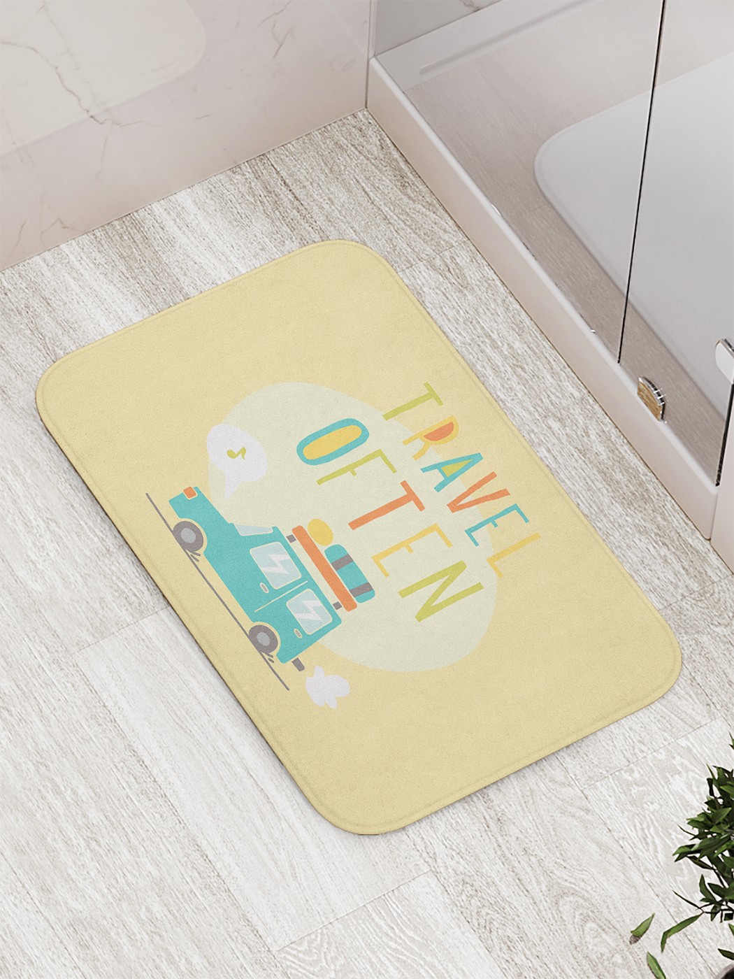 

Коврик противоскользящий для ванной, сауны, бассейна, 77х52 см bath_77419 JoyArty