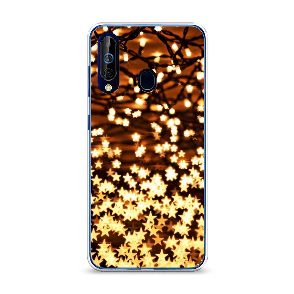 

Чехол на Samsung Galaxy A60 "Новогодняя гирлянда", Золотистый, 28250-5