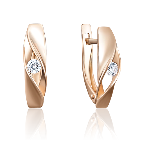 

Серьги из красного золота с фианитом PLATINA jewelry 02-3756-00-501-1110-38_0, 02-3756-00-501-1110-38_0