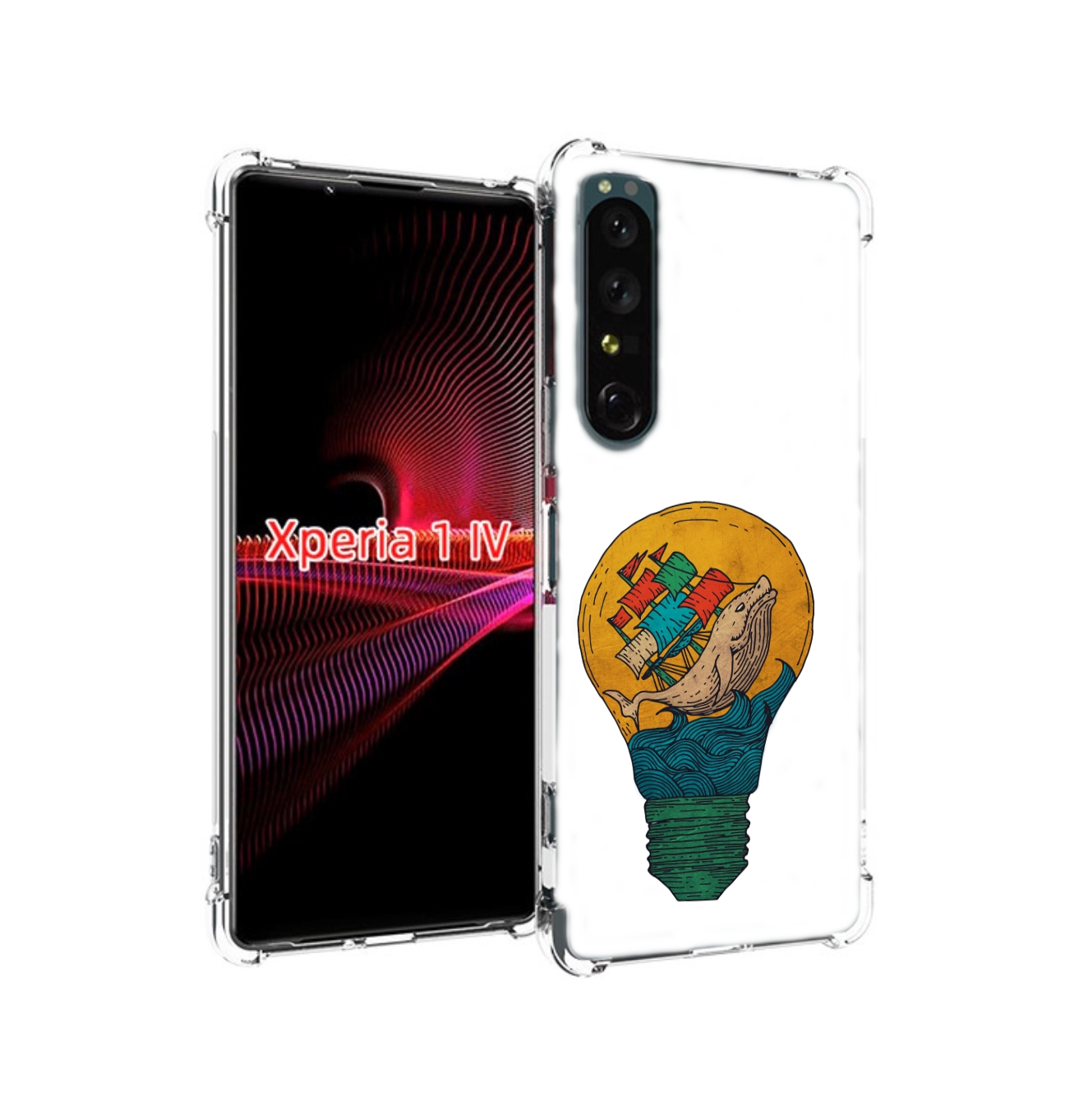 

Чехол накладка MyPads кит в лампочке с парусами для Sony Xperia 1 IV, Прозрачный, Tocco