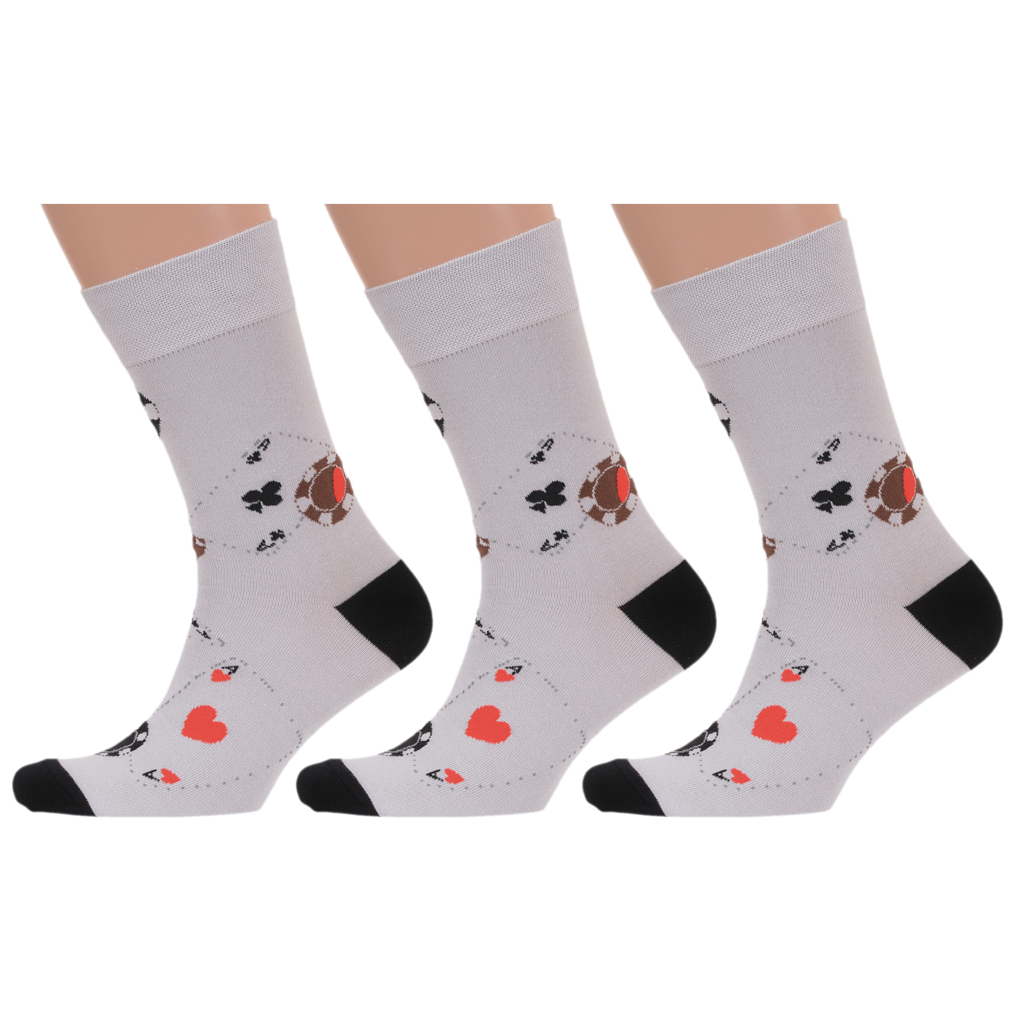 

Комплект носков мужских MoscowSocksClub msk3-М42 серых 29, msk3-М42