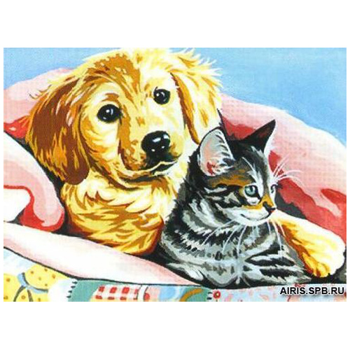 

Канва с рисунком MARGOT 'Друзья' 30*40 см MRC722-281
