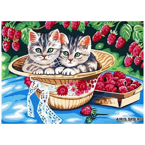 

Канва с рисунком MARGOT 'Котята в шляпе' 30*40 см MRC722-215