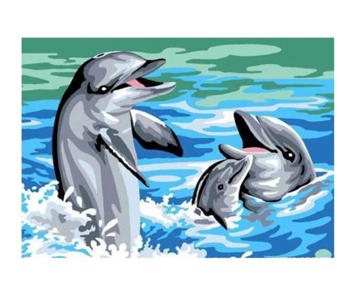 фото Канва с рисунком margot 'дельфины' 40*50 см mrc1531-402