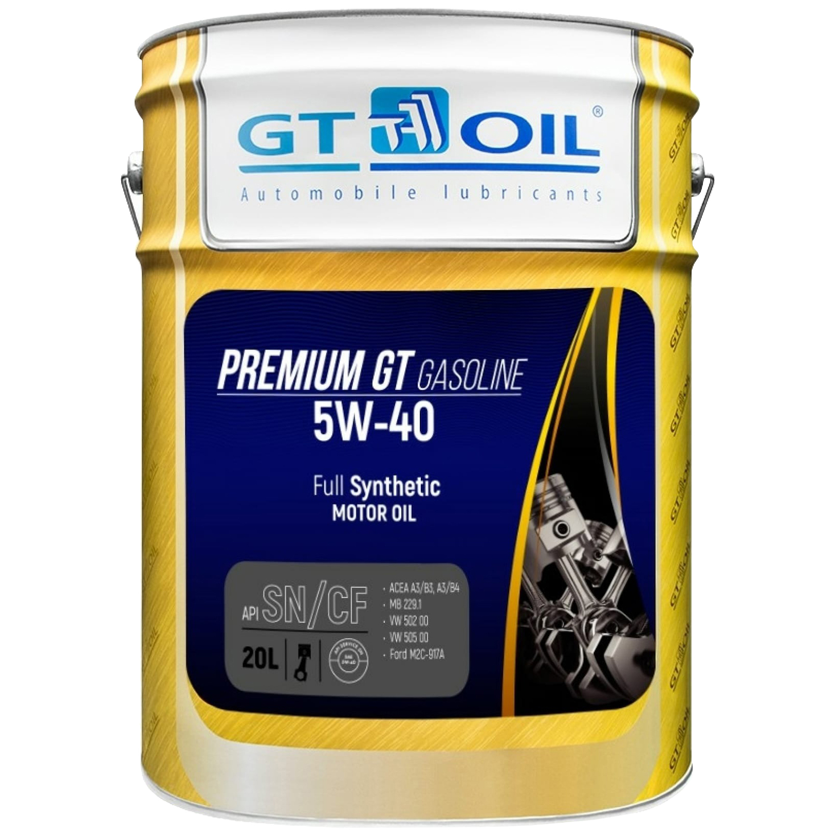 Моторное масло GT OIL premium GT Gasoline SAE 5W40 API SN/CF 20л