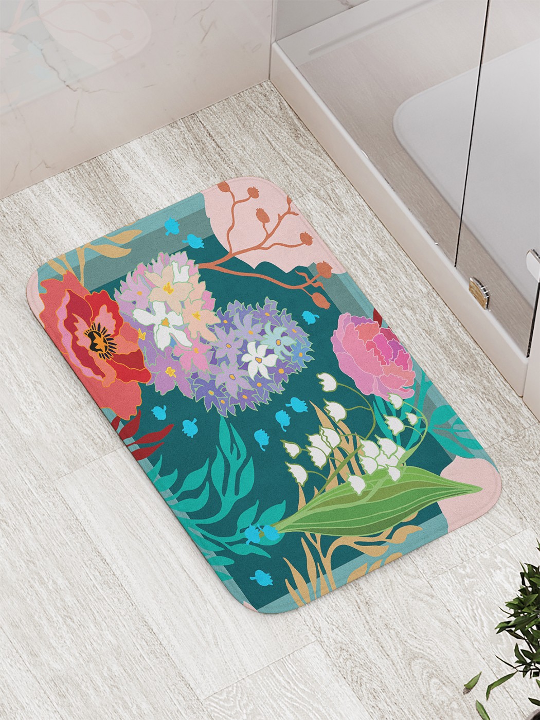 

Коврик противоскользящий для ванной, сауны, бассейна, 77х52 см bath_77362 JoyArty