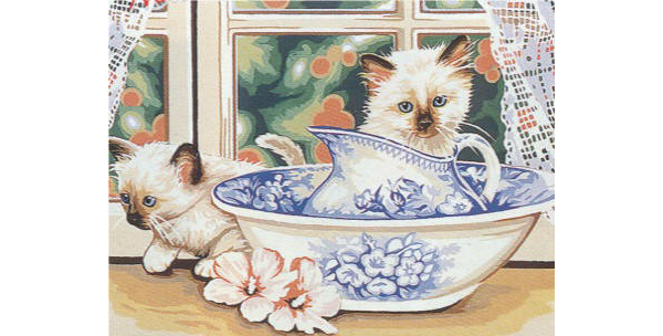 

Канва с рисунком MARGOT 'Котята в миске' 40*50 см MRC1531-321