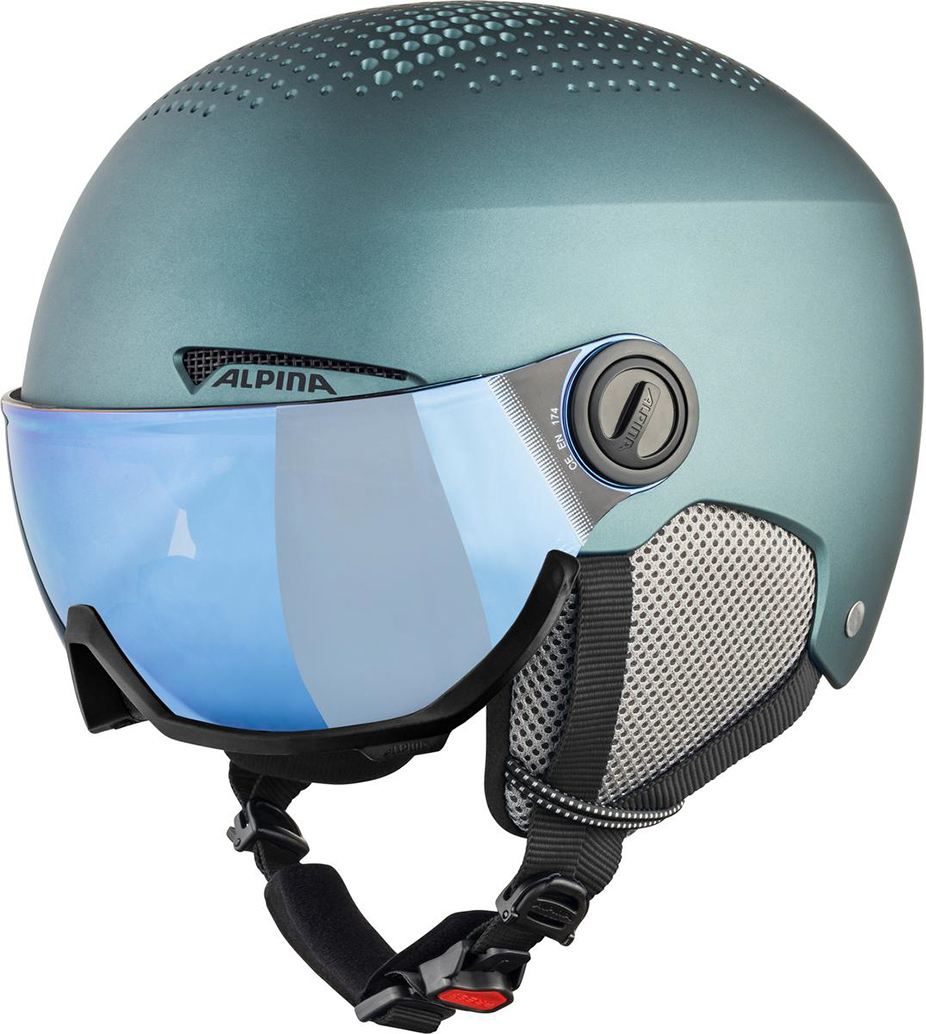 фото Горнолыжный шлем alpina arber visor q lite petrol-green matt (22/23) (58-61)