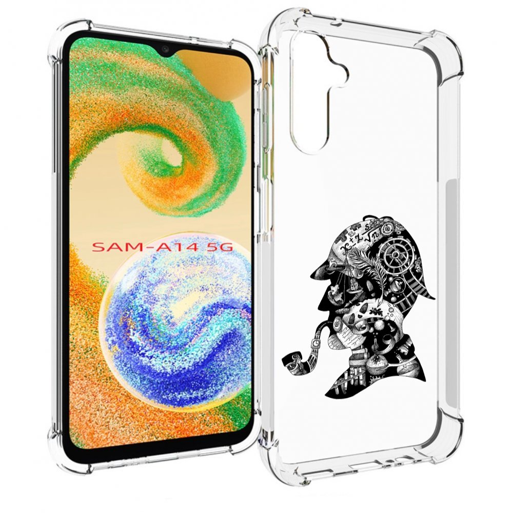 

Чехол MyPads мужчина с трубкой абстракция для Samsung Galaxy A14 5G, Прозрачный, Tocco