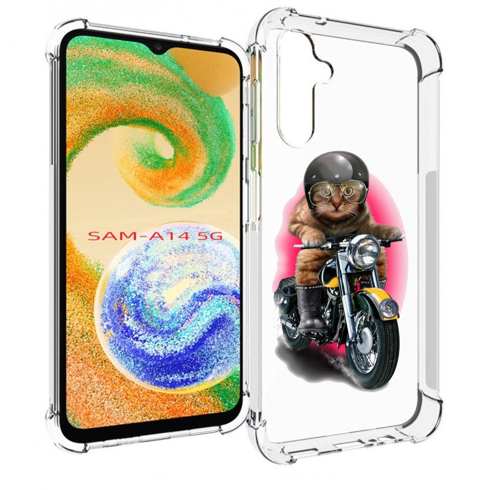 

Чехол MyPads мото-кот для Samsung Galaxy A14 5G, Прозрачный, Tocco