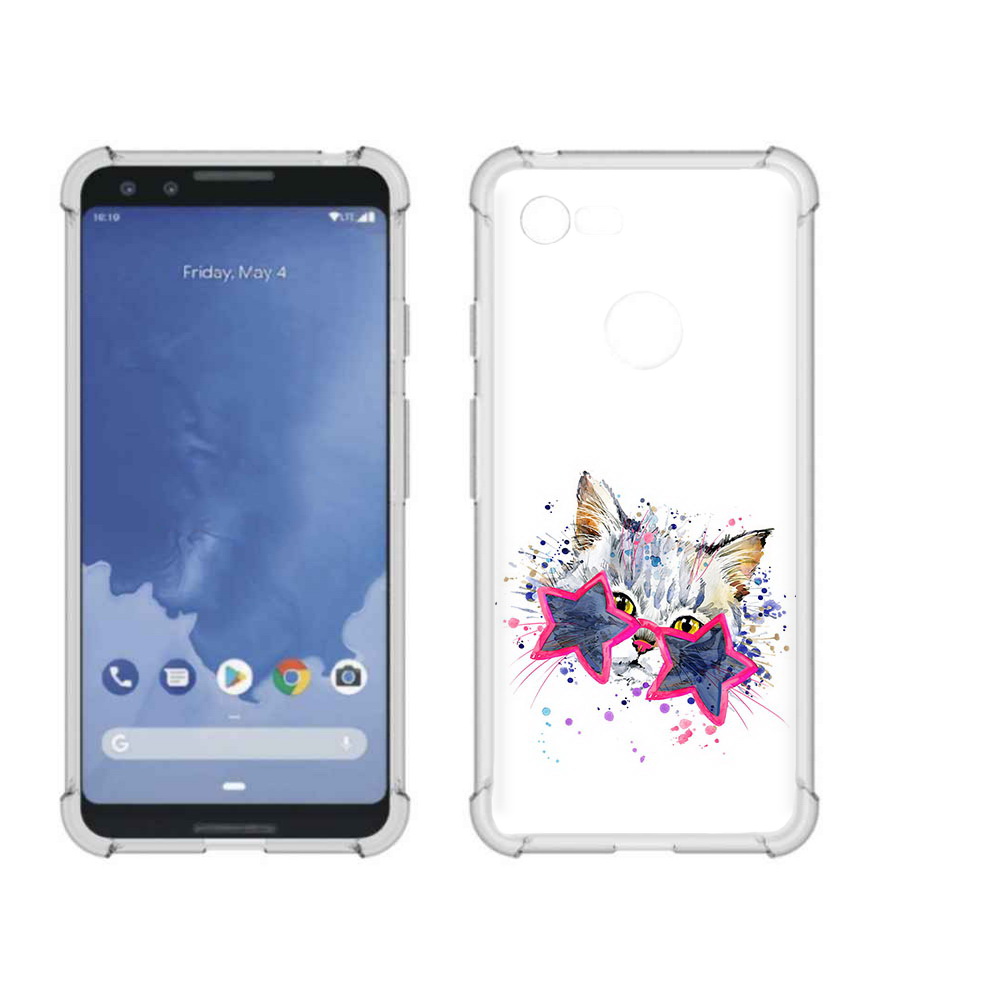 

Чехол MyPads Tocco для Google Pixel 3 звездные очки, Прозрачный, Tocco