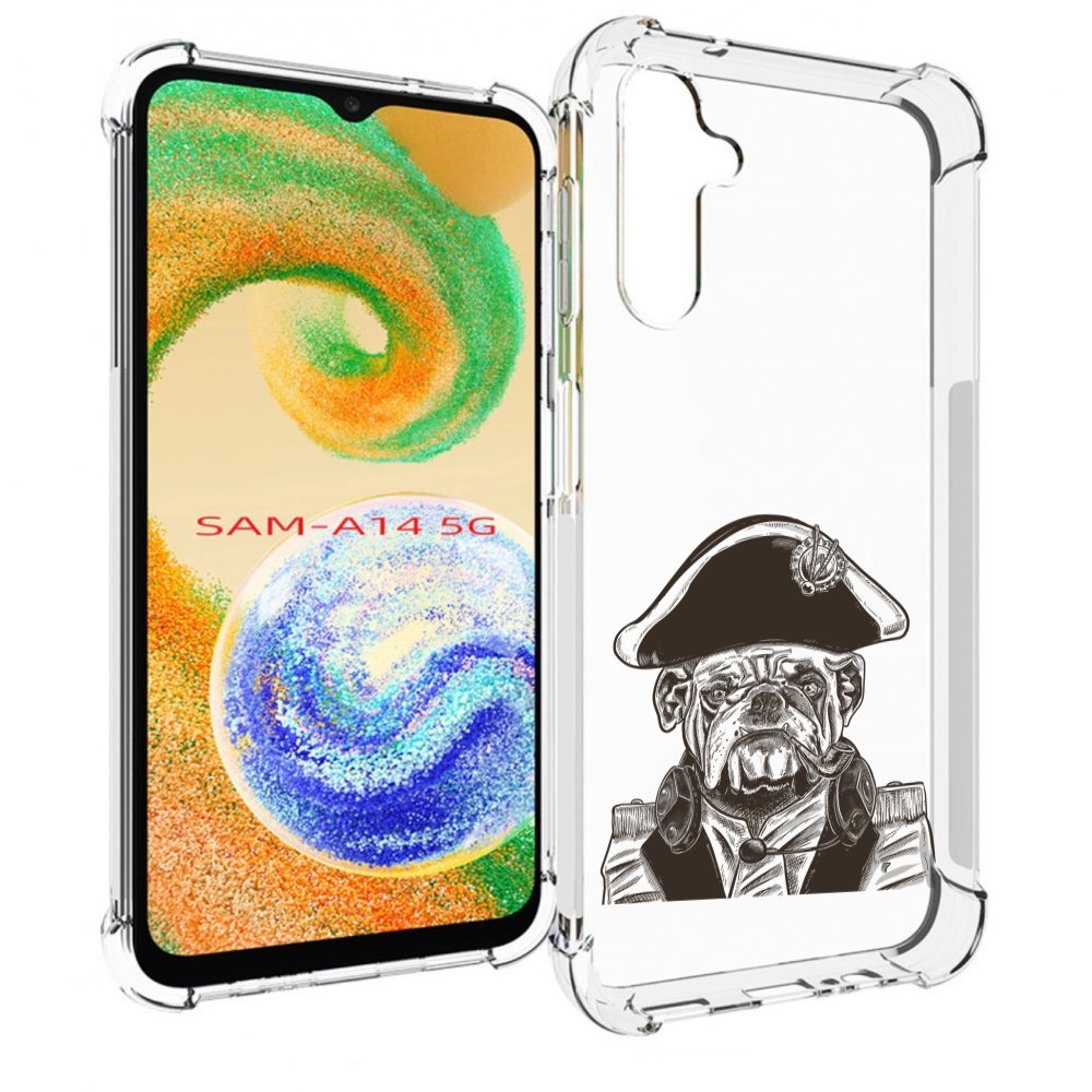 

Чехол MyPads мопс генерал для Samsung Galaxy A14 5G, Прозрачный, Tocco