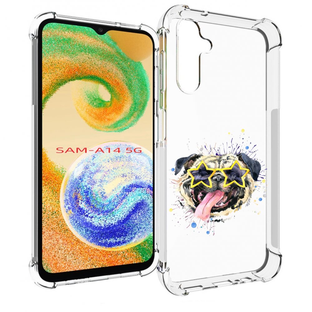 

Чехол MyPads мопс боксер для Samsung Galaxy A14 5G, Прозрачный, Tocco
