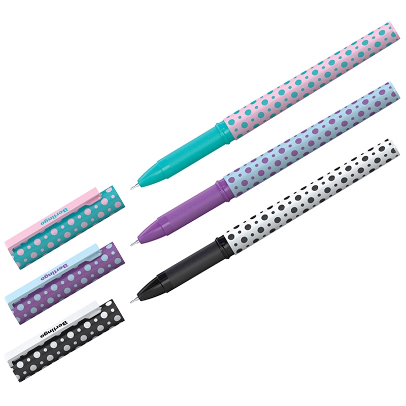 

Ручка шариковая Berlingo Funline XL Dots, синяя, 1 шт.