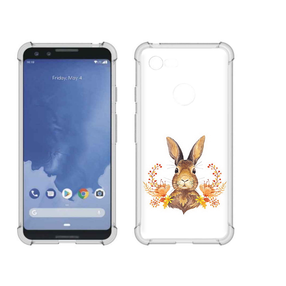 

Чехол MyPads Tocco для Google Pixel 3 зайка в цветах, Прозрачный, Tocco