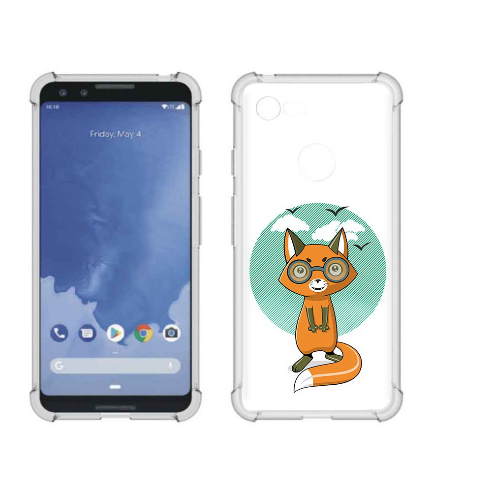 

Чехол MyPads Tocco для Google Pixel 3 задумчивая лиса, Прозрачный, Tocco