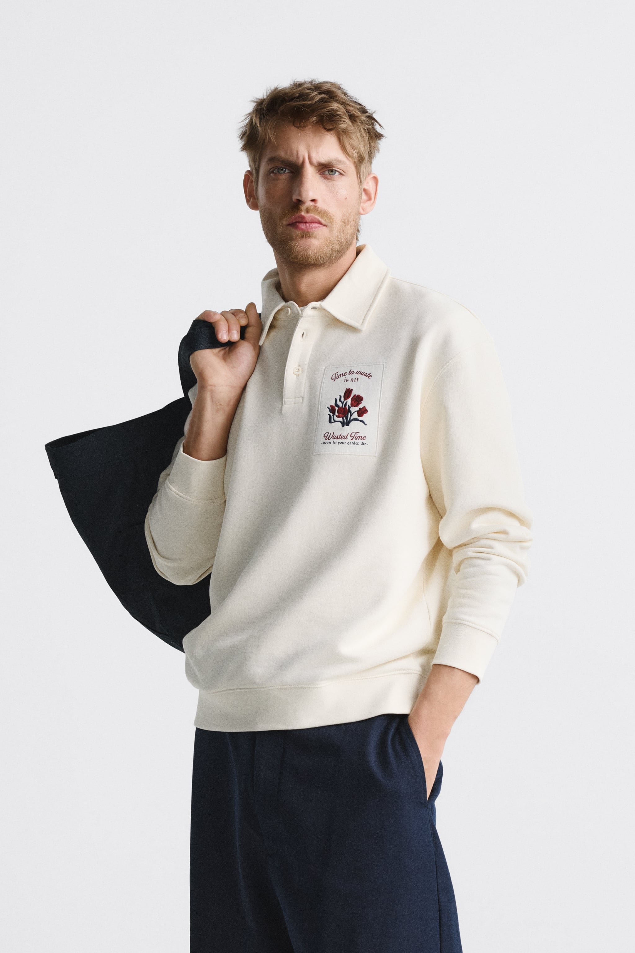 

Свитшот мужской ZARA 00962442 бежевый XL (доставка из-за рубежа), 00962442
