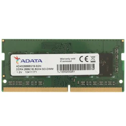 

Оперативная память ADATA (AD4S26668G19-SGN), DDR4 1x8Gb, 2666MHz