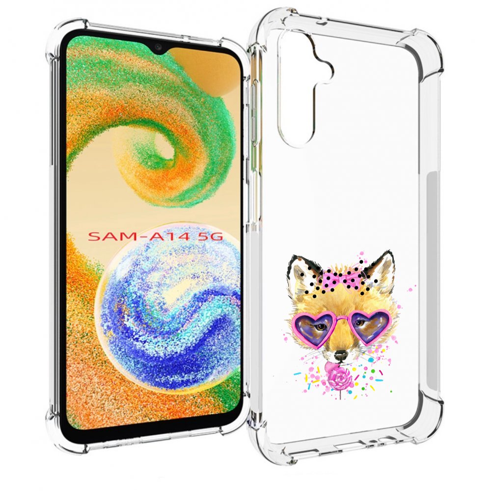 

Чехол MyPads лисенок с бантиком для Samsung Galaxy A14 5G, Прозрачный, Tocco
