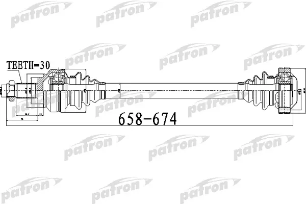 

PATRON Полуось PATRON PDS0480