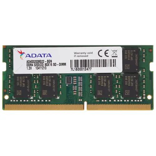 

Оперативная память ADATA (AD4S32008G22-SGN), DDR4 1x8Gb, 3200MHz