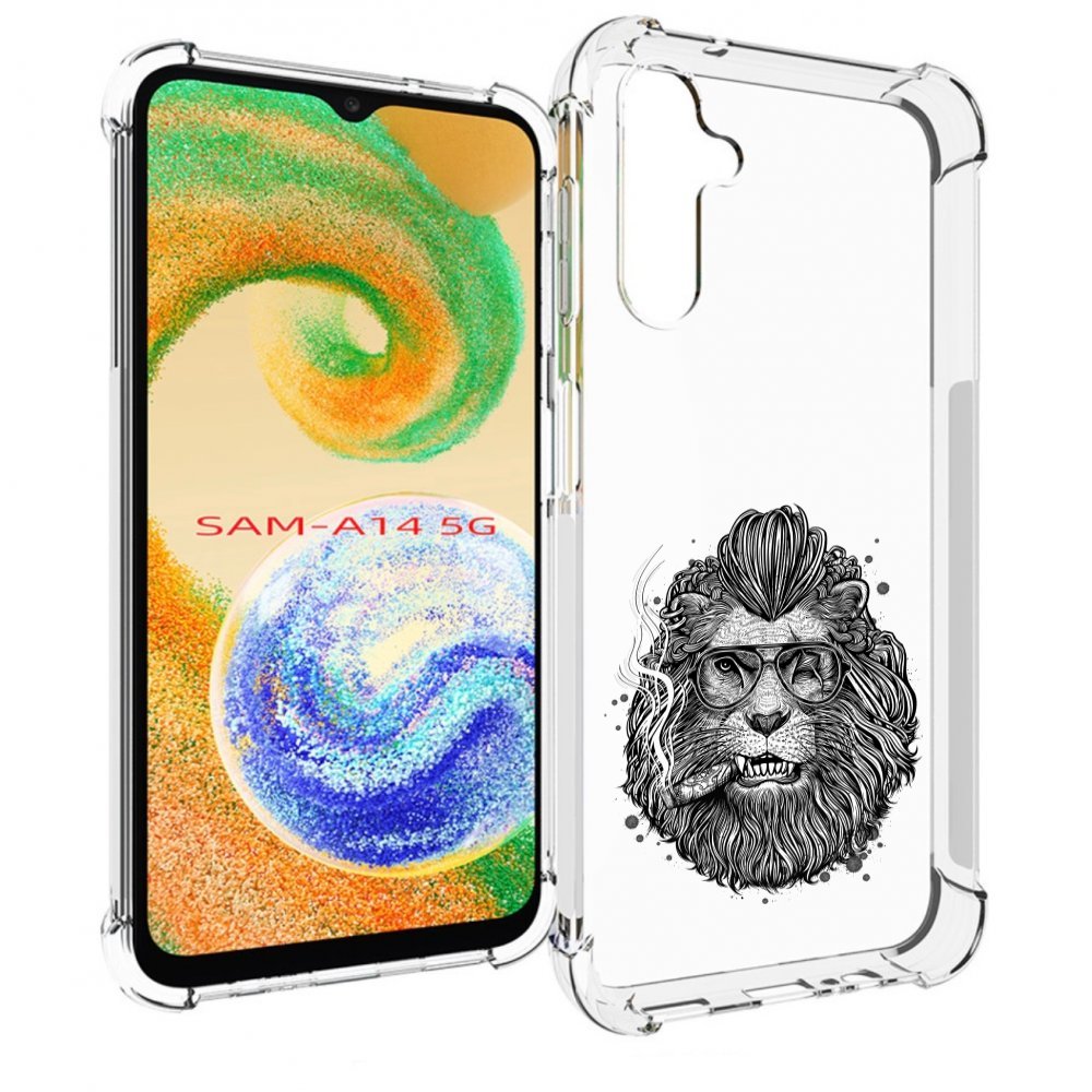 

Чехол MyPads курящий лев для Samsung Galaxy A14 5G, Прозрачный, Tocco