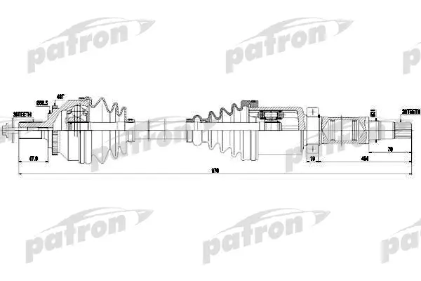 

PATRON Полуось PATRON PDS0441