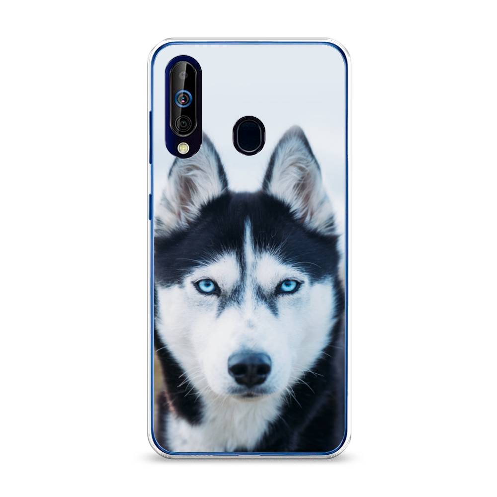 

Чехол на Samsung Galaxy A60 "Хаски 2", Синий;белый, 28250-1