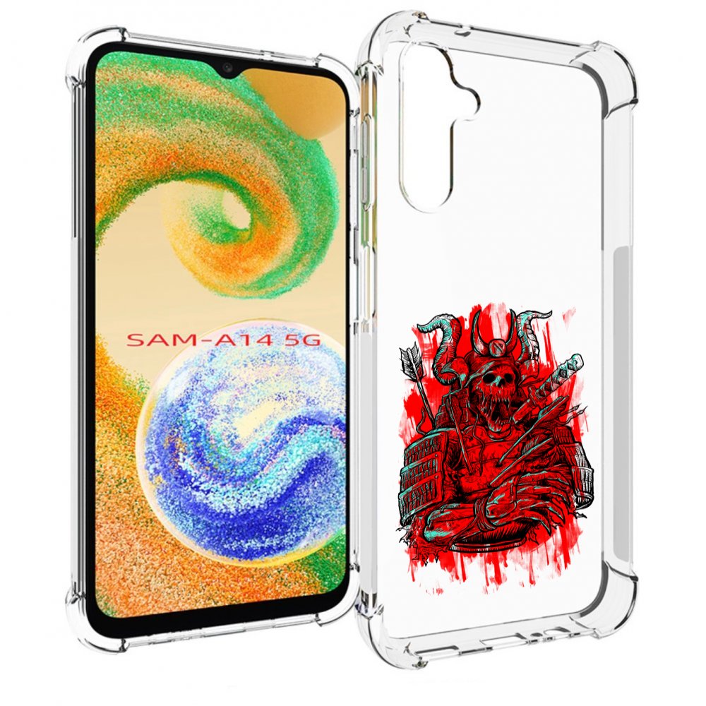 

Чехол MyPads красный скелет воин для Samsung Galaxy A14 5G, Прозрачный, Tocco