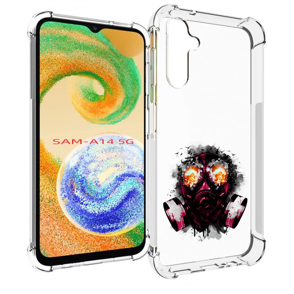 

Чехол MyPads красный противогаз для Samsung Galaxy A14 5G, Прозрачный, Tocco