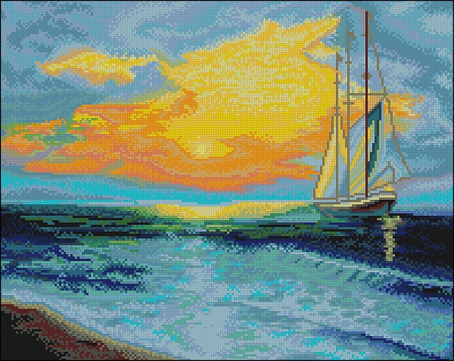 

Алмазное хобби Алмазная вышивка Краски моря Ah5560, 40x50 см