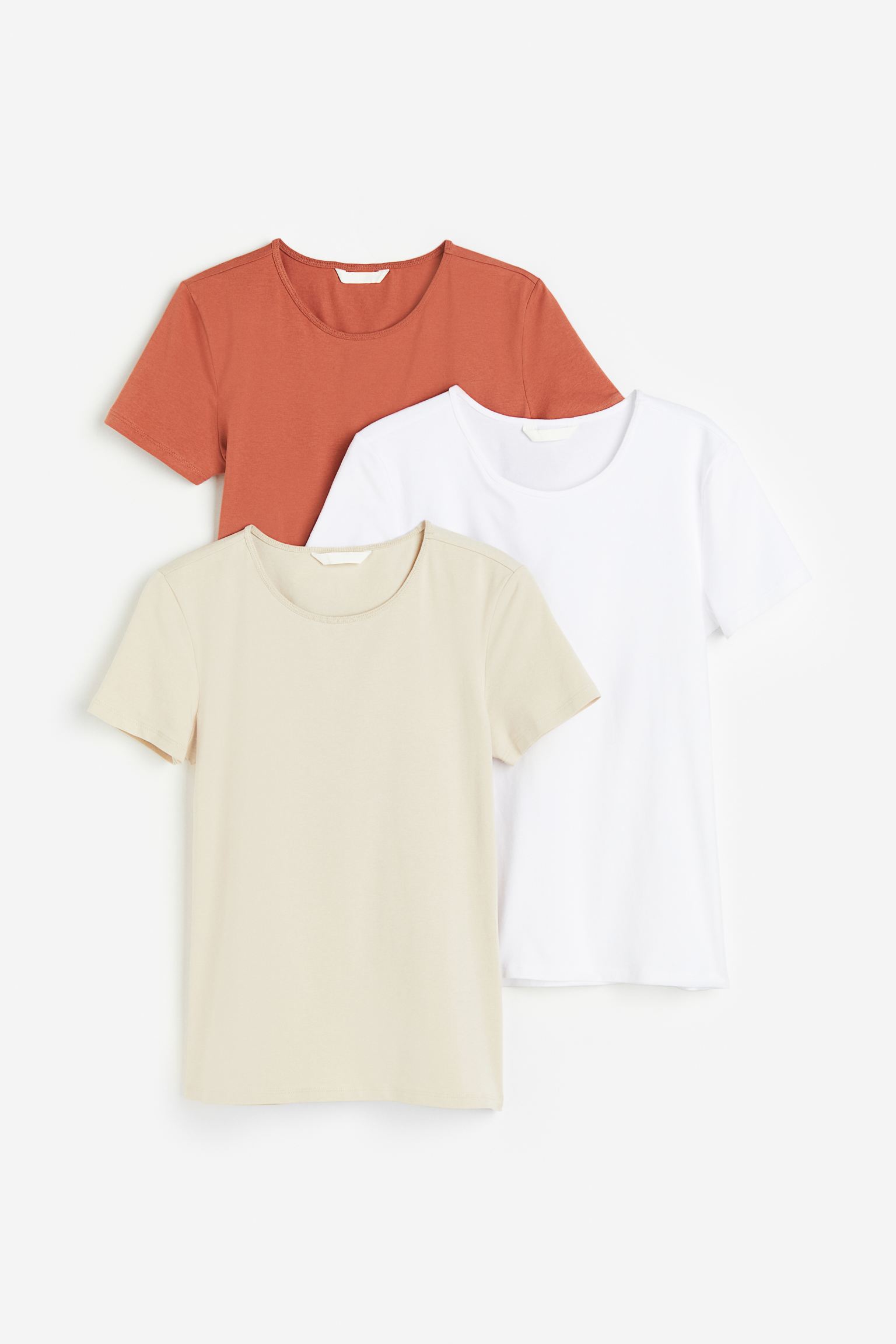 Комплект футболок женских H&M 1166415003 оранжевых L (доставка из-за рубежа)