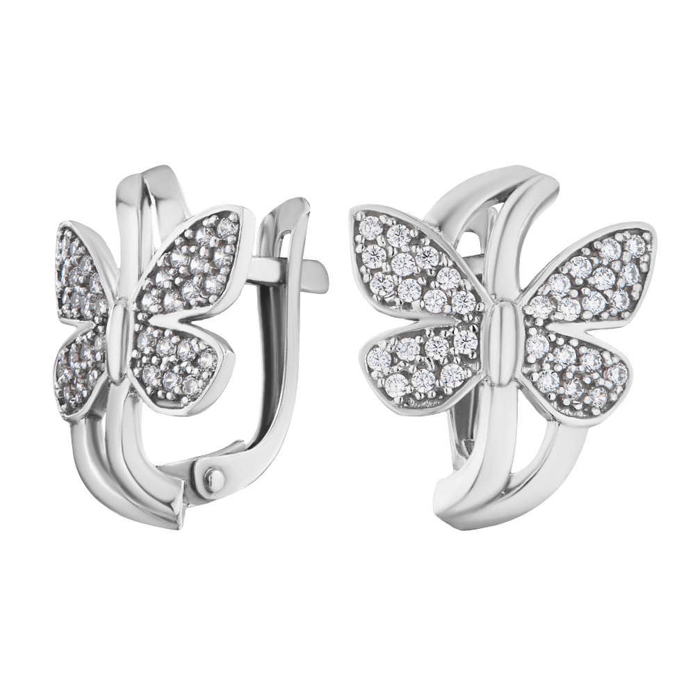

Серьги из серебра ЮВЕЛИР КАРАТ 21210347/9, фианит, 21210347/9