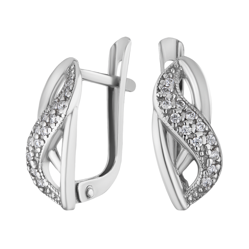 

Серьги из серебра ЮВЕЛИР КАРАТ 2123943/9, фианит, 2123943/9