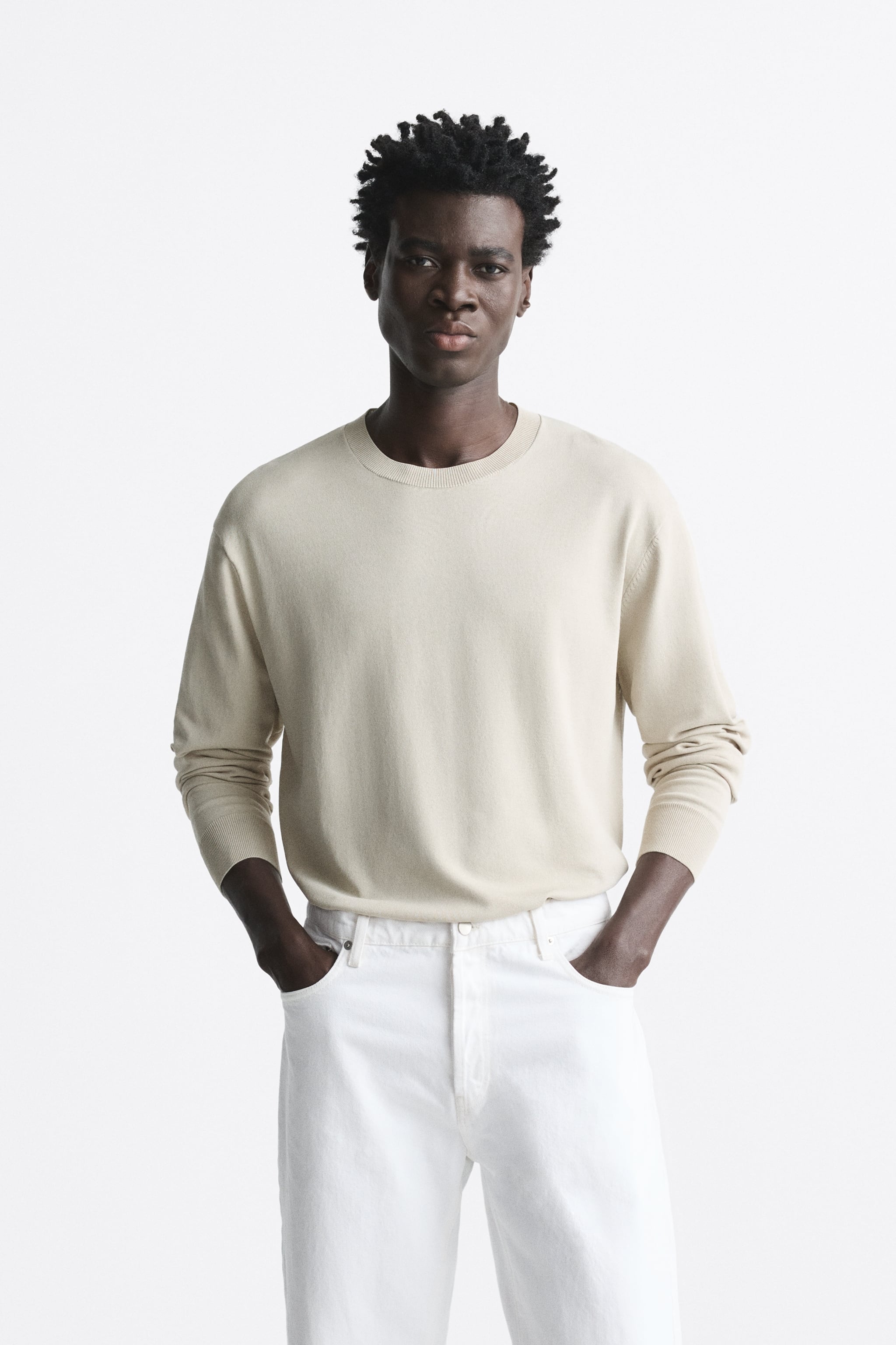 

Свитшот мужской ZARA 00632400 бежевый M (доставка из-за рубежа), 00632400