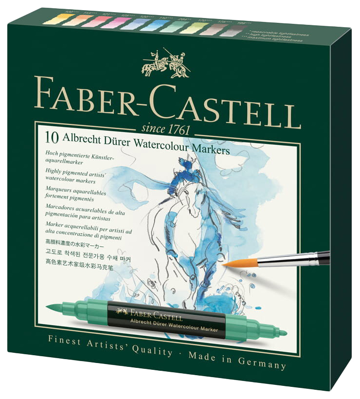 фото Набор акварельных маркеров faber-castell albrecht durer 160310 10 цветов