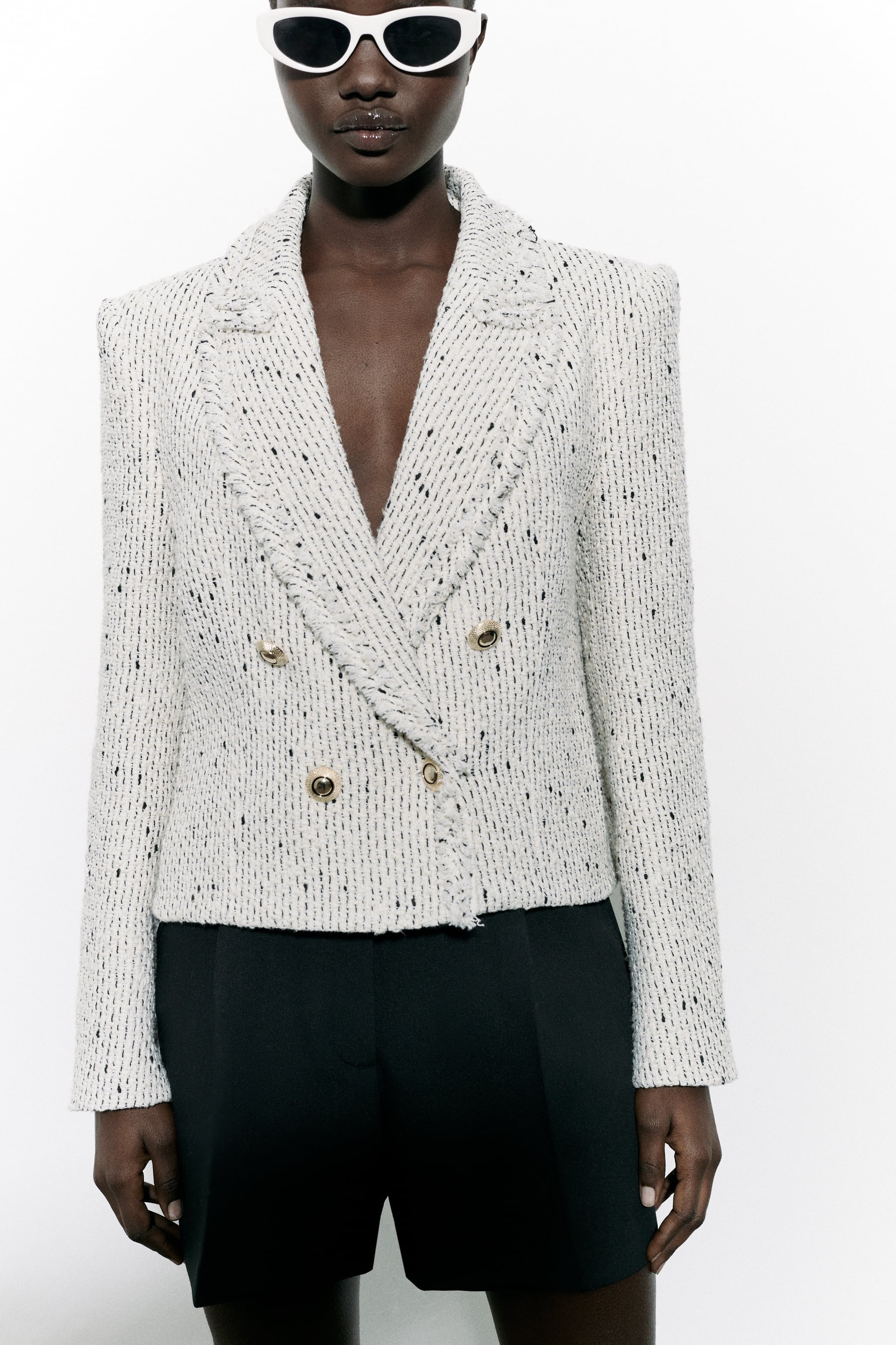 

Жакет женский ZARA 02460124 бежевый S (доставка из-за рубежа), 02460124