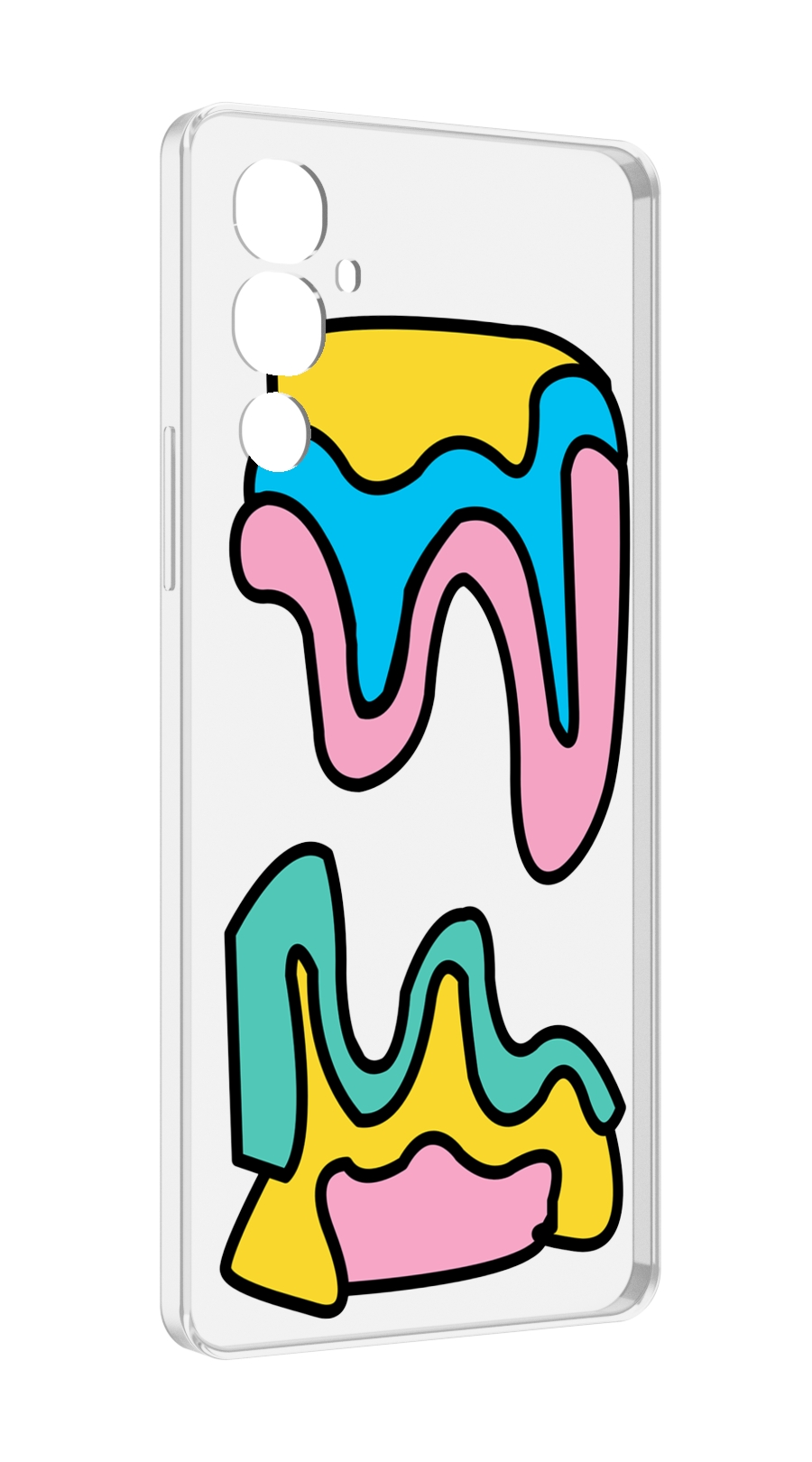 Чехол MyPads вытекающая-абстракция для Tecno Pova 4