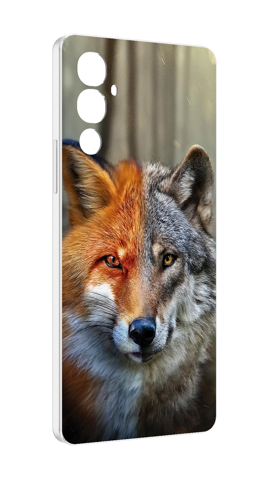

Чехол MyPads волк-лиса для Tecno Pova 4, Прозрачный, Tocco