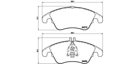 

Колодки торм.пер. MB C/E-CLASS (W204/S204/W212/S212/A207/C207) 01.07-> BREMBO